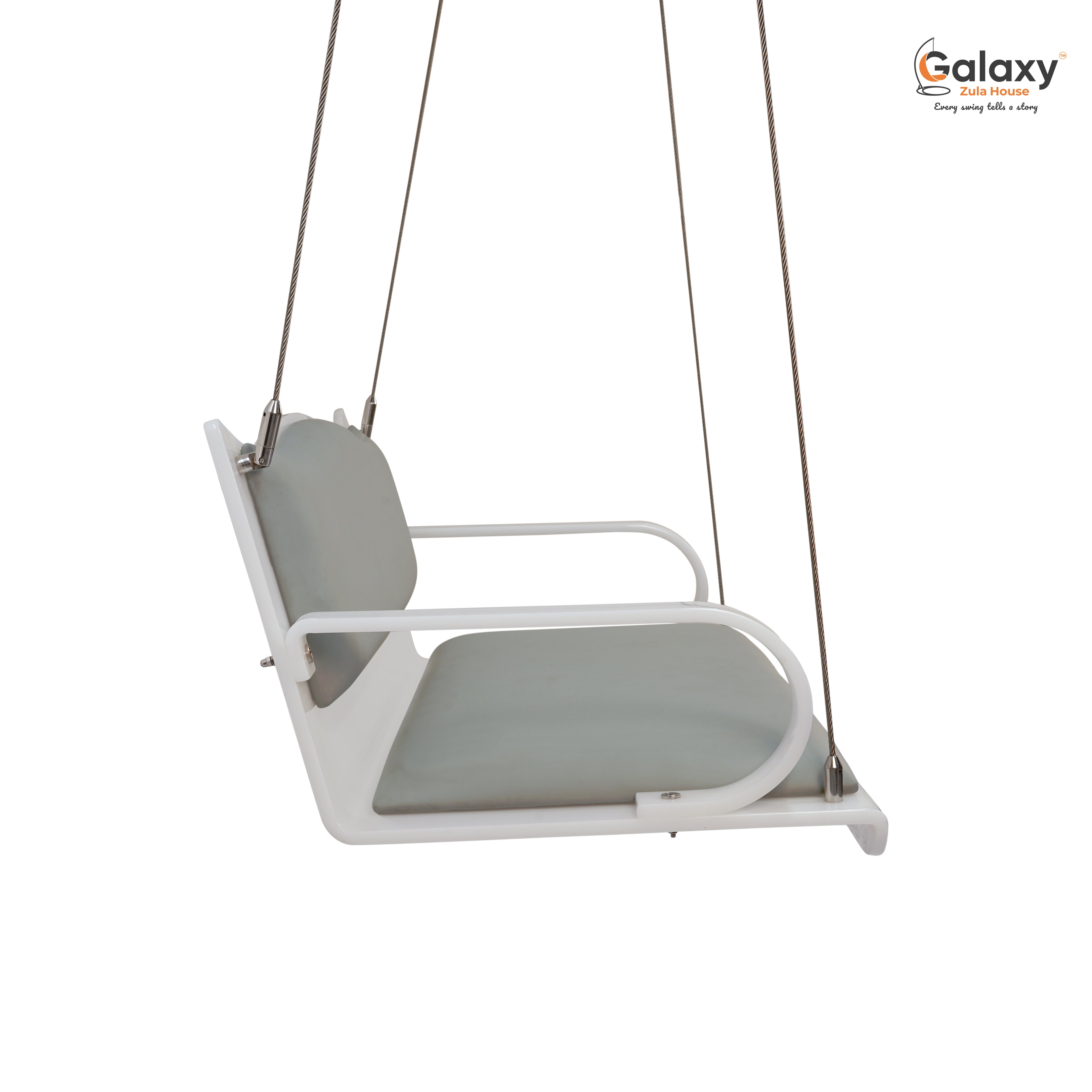 Acrylic Rajwadi Fix Pattern – Milky White Swing