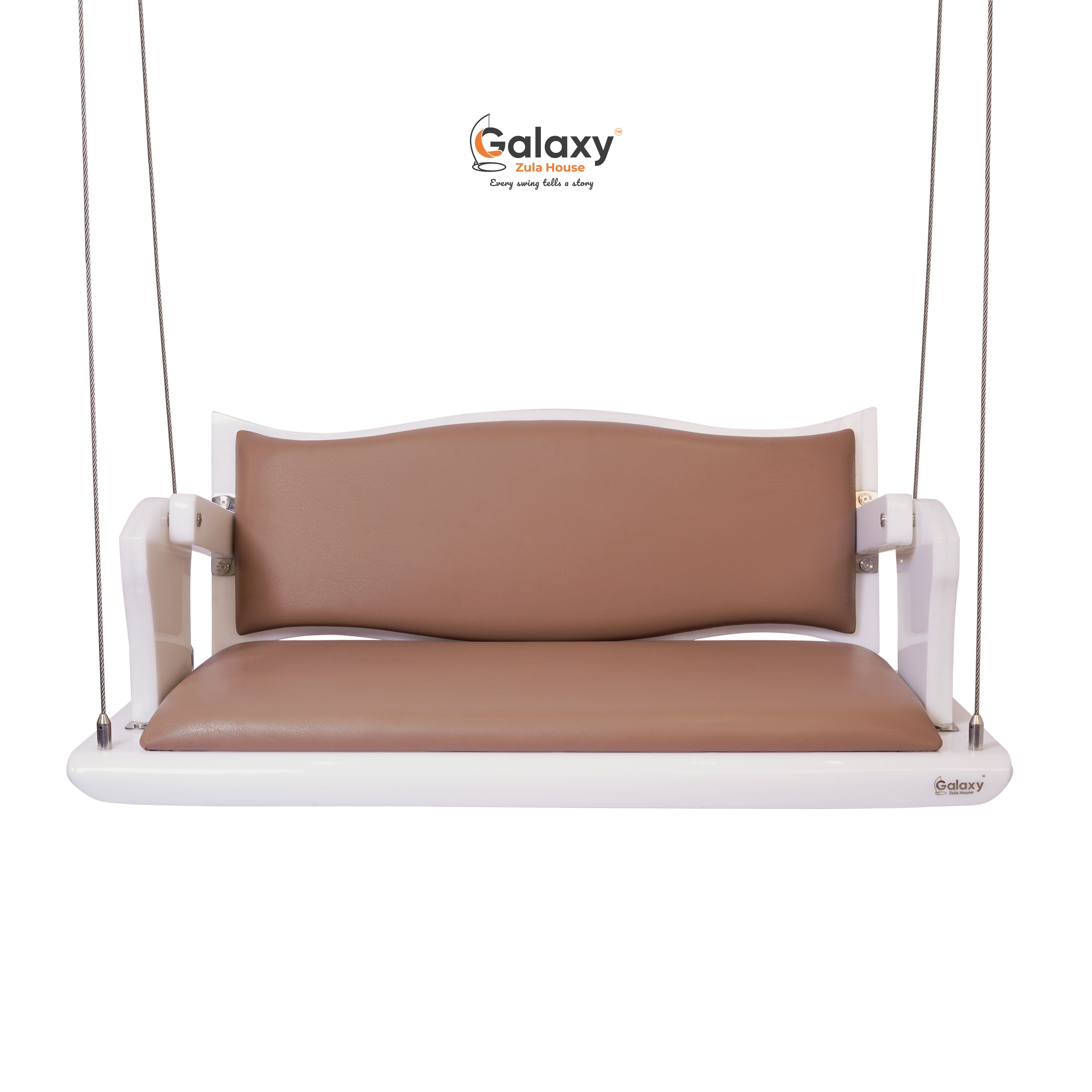 Acrylic Rajwadi Reversible Milky White Swing