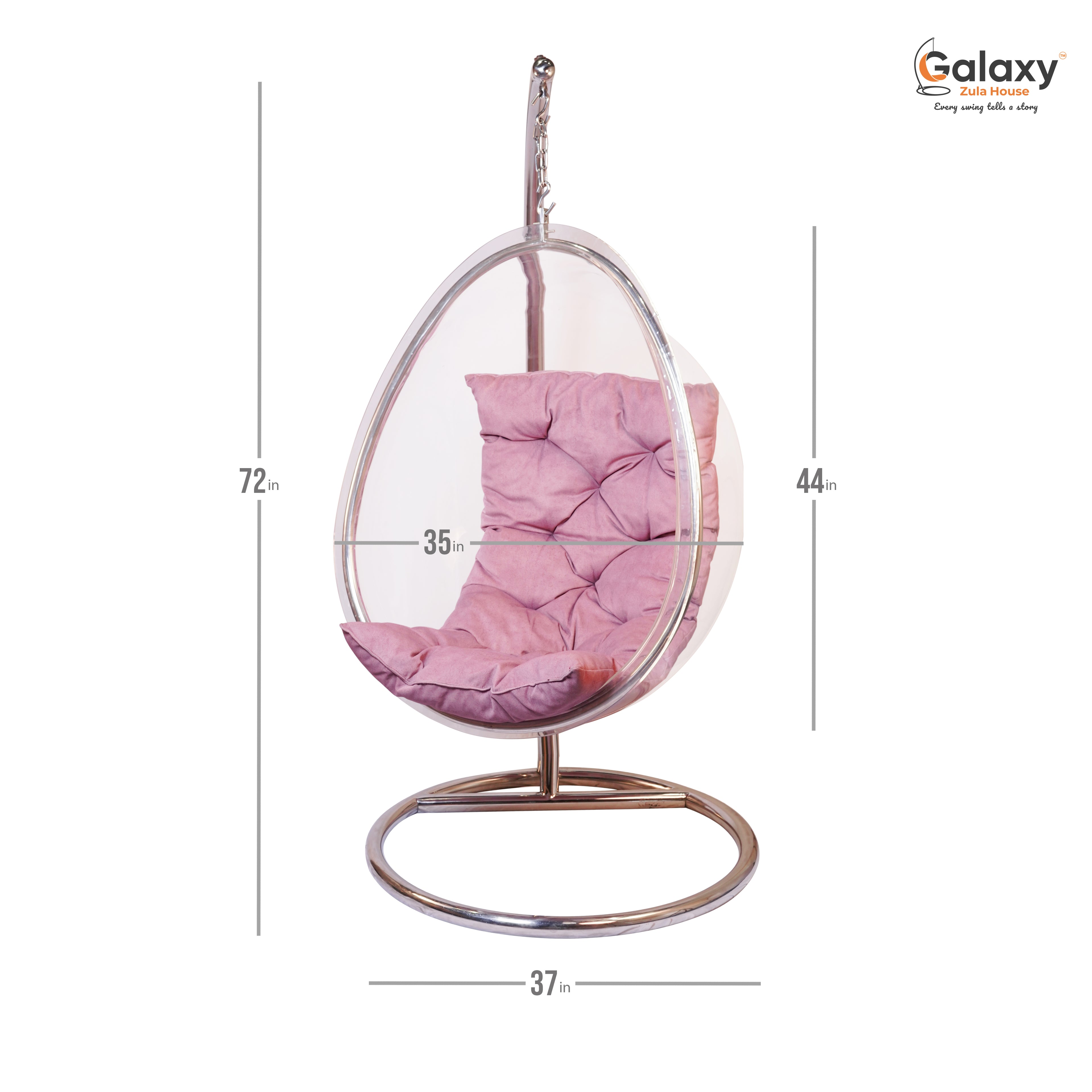 Acrylic Single Oval Swing