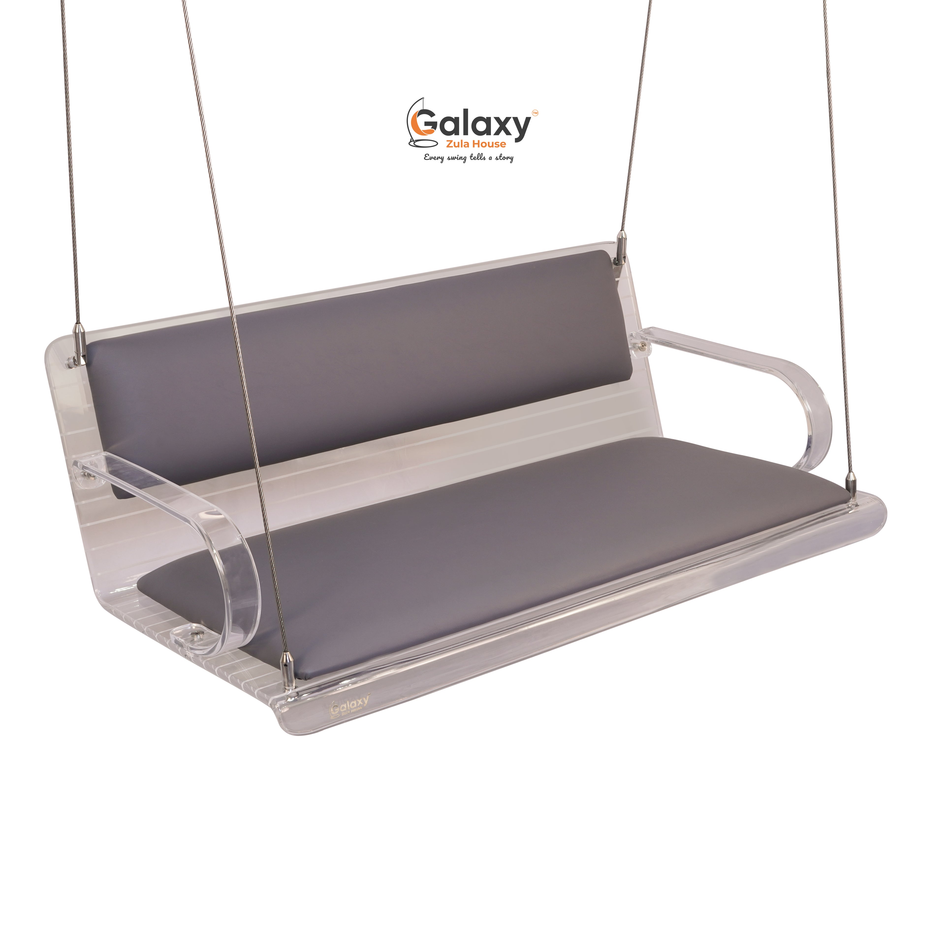 Acrylic Fix Clear White Line Swing