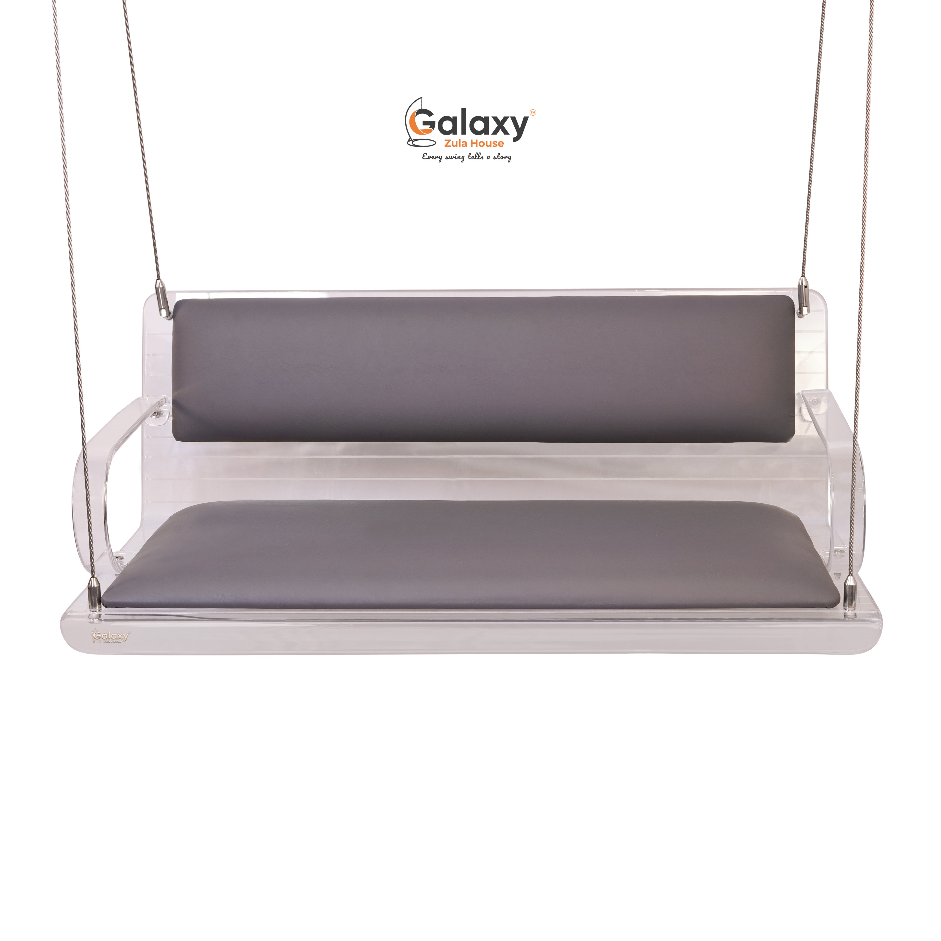 Acrylic Fix Clear White Line Swing