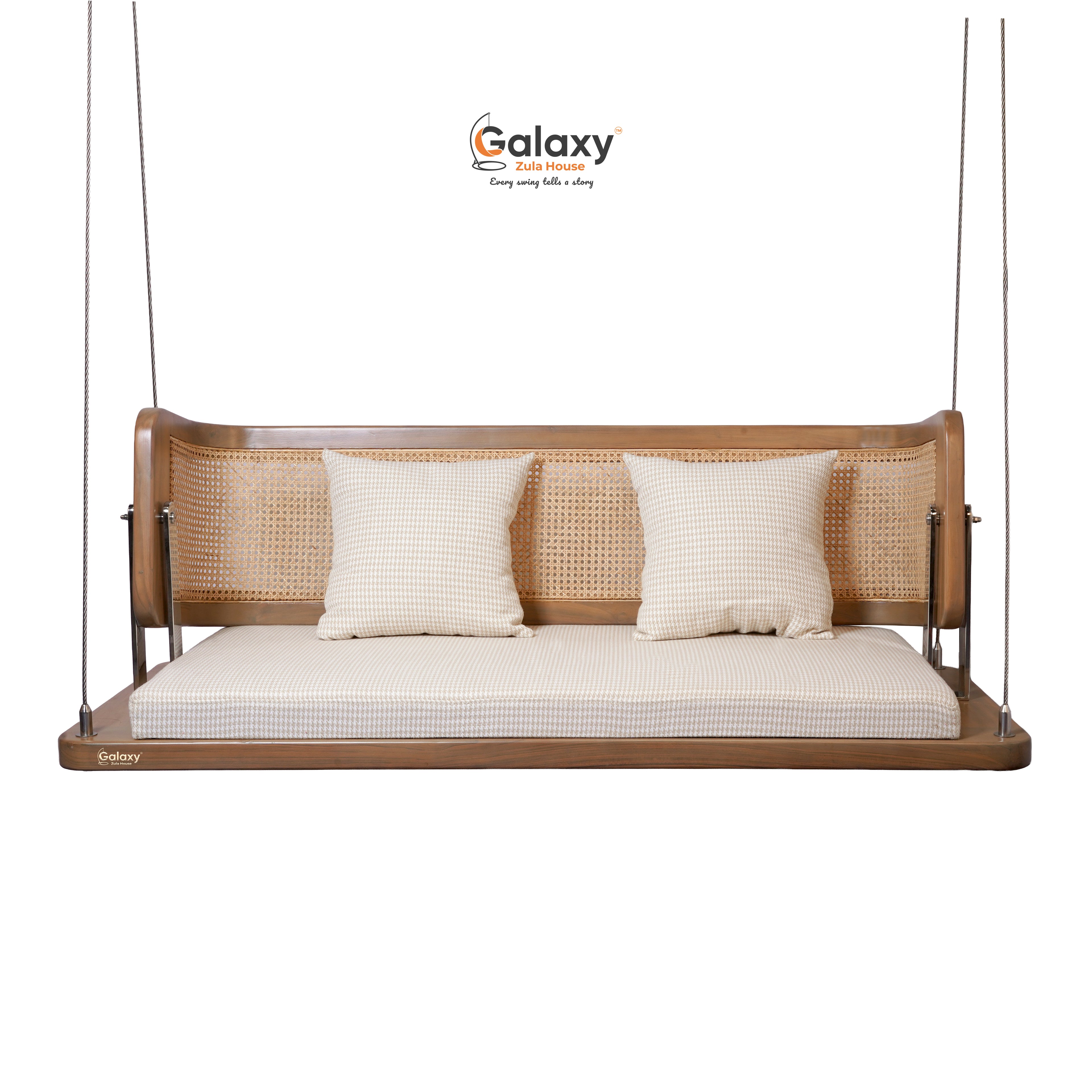 Wooden Cane Reversible Swing