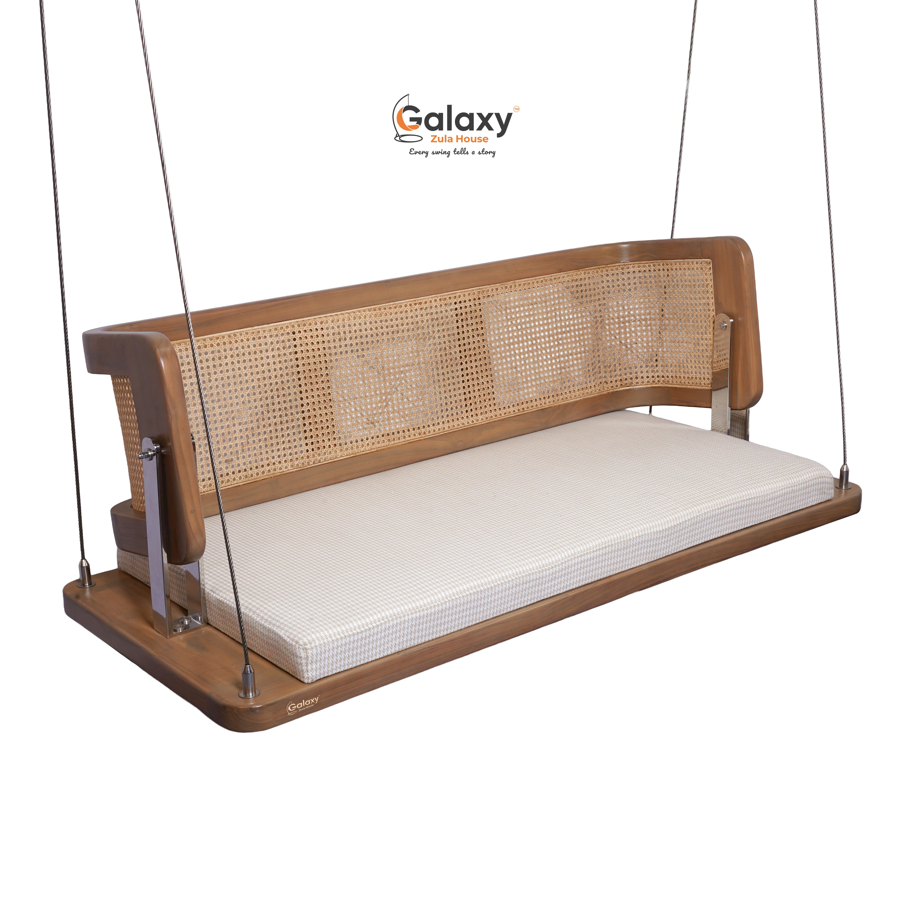 Wooden Cane Reversible Swing