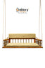 Customized jhula for home with wooden base and PVD gold finish
