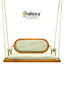 Wooden jhula for home with PVD gold capsule pattern