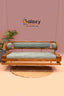 Wooden swing chair with basket style full back for home