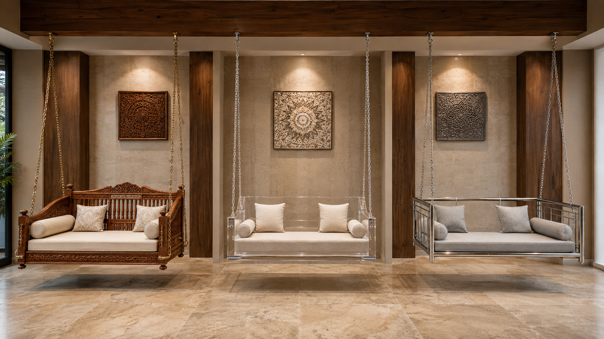 Wooden vs Acrylic vs Stainless-Steel Jhula: Which One Is Best for Your Home?