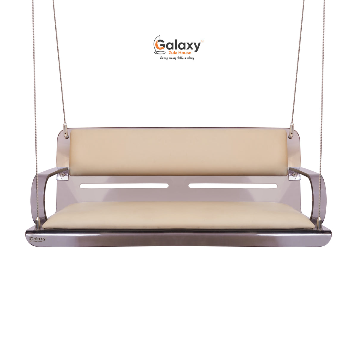 Acrylic Fix Pattern Smoke Sloted Swing