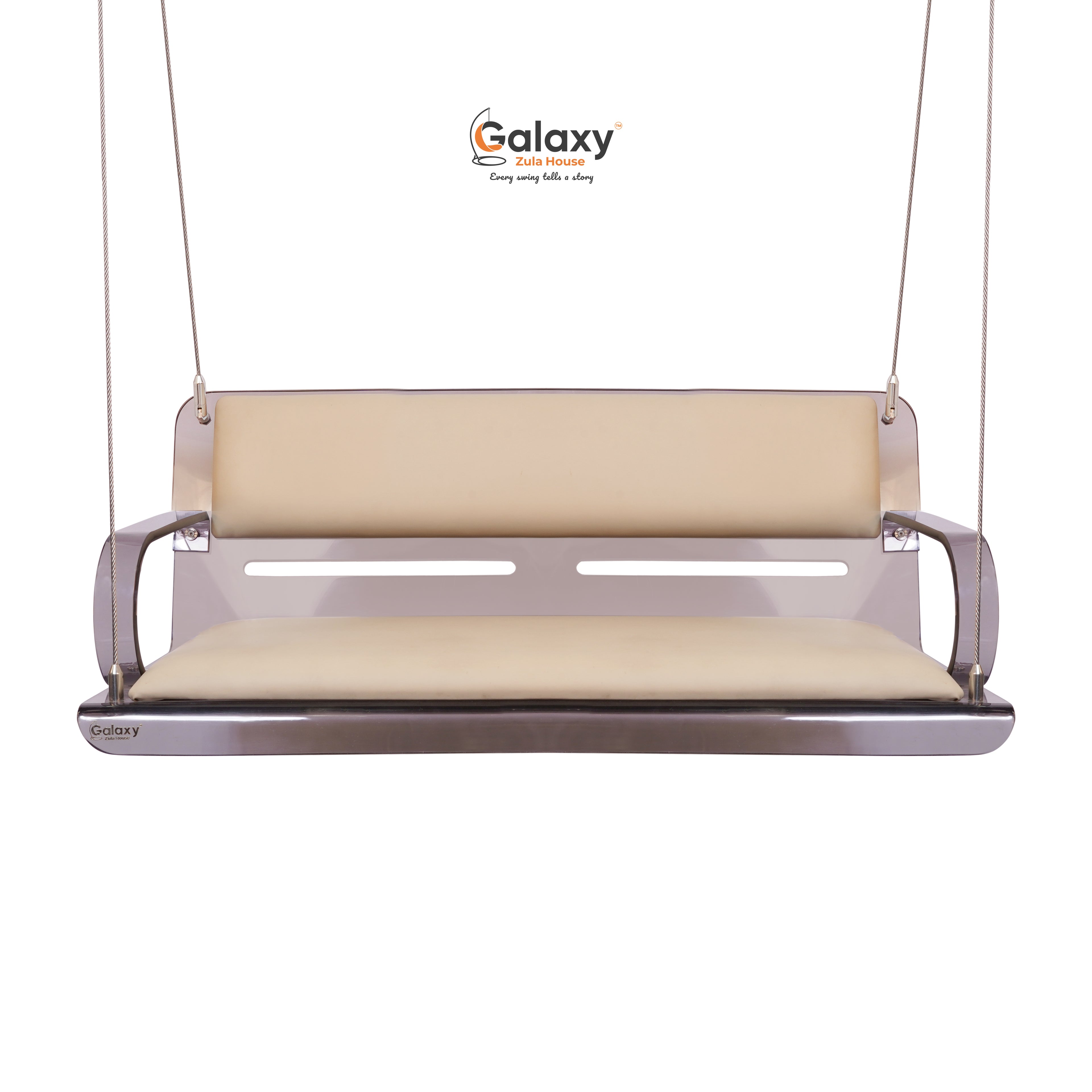 Acrylic Fix Pattern Smoke Sloted Swing