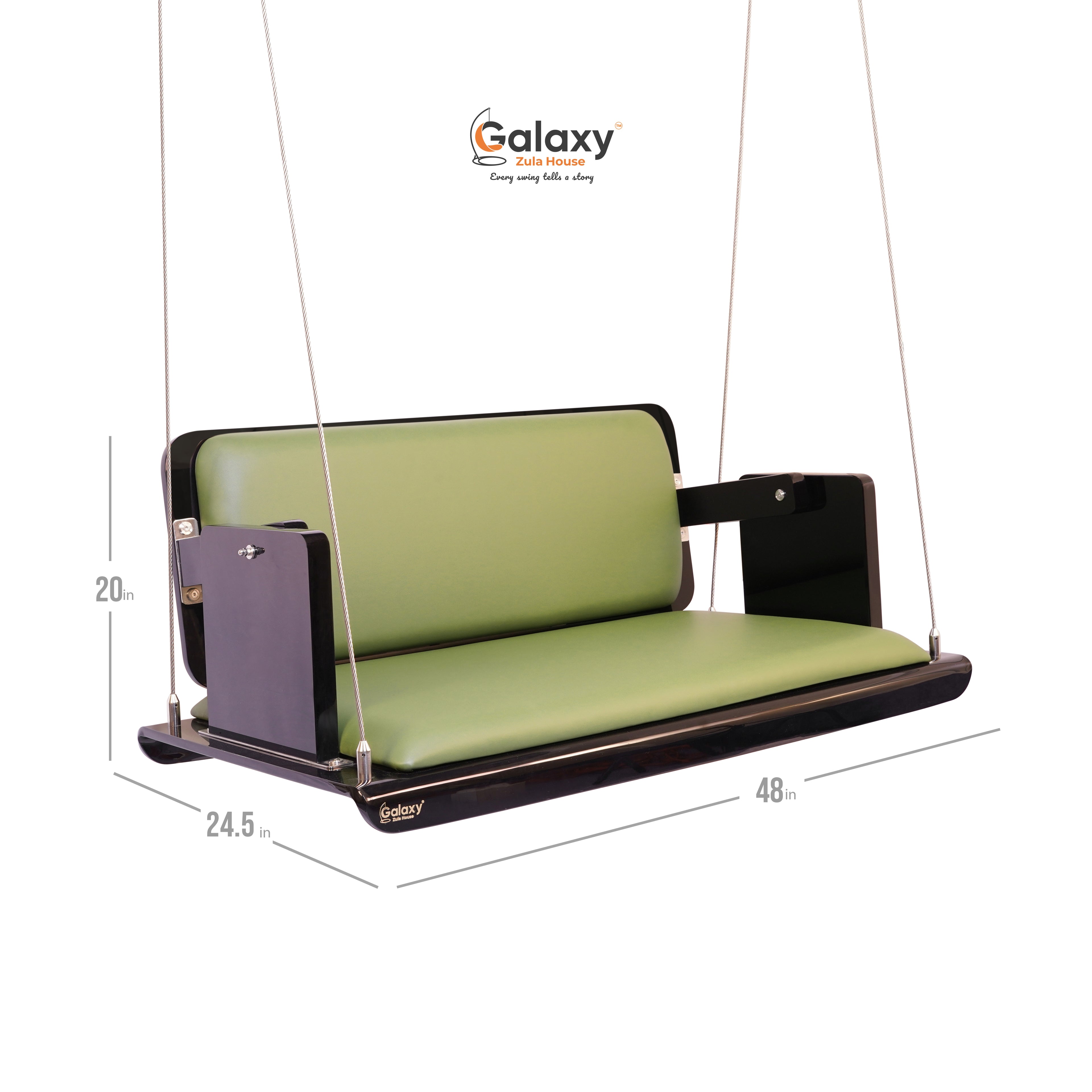 Acrylic Z Black Reversible Swing