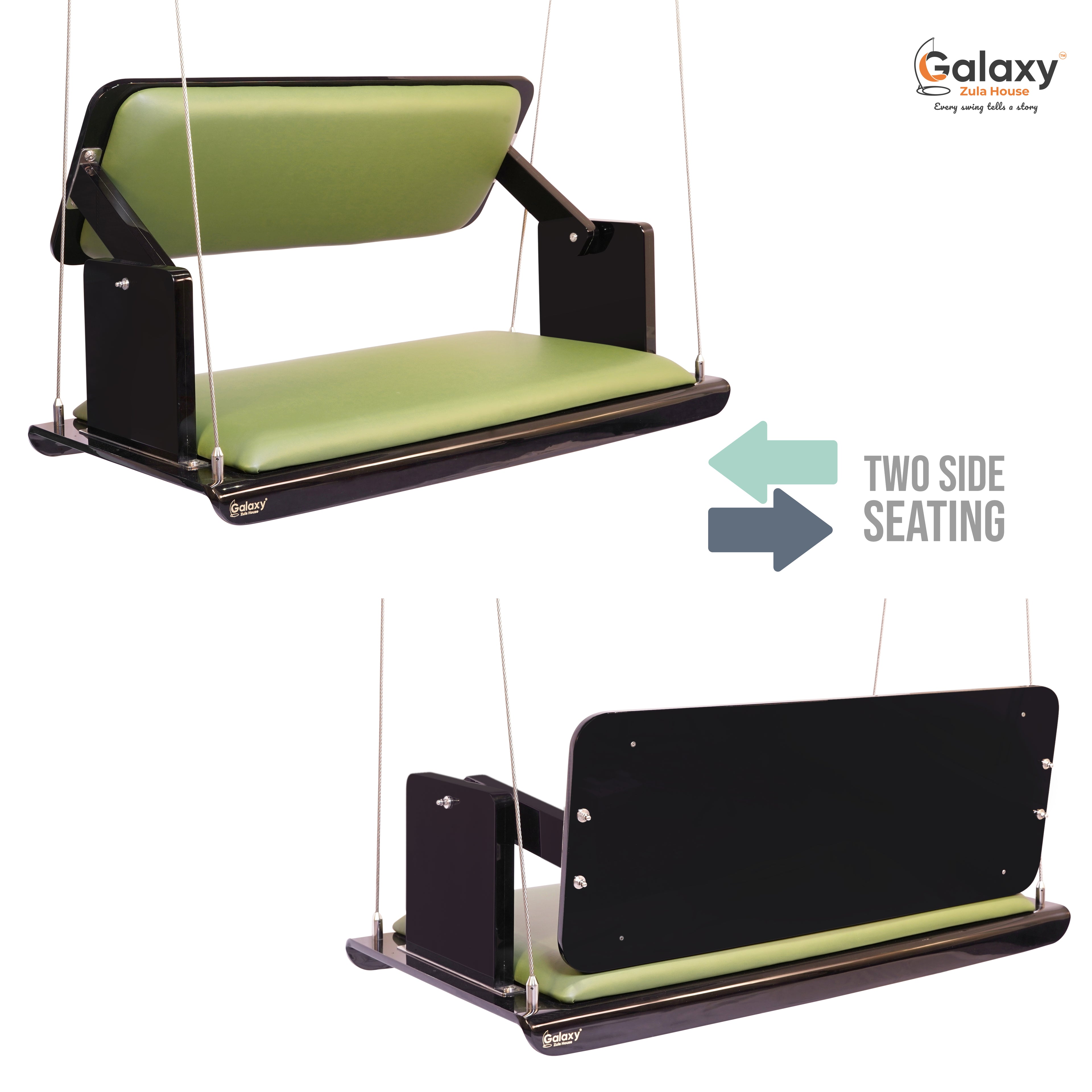 Acrylic Z Black Reversible Swing