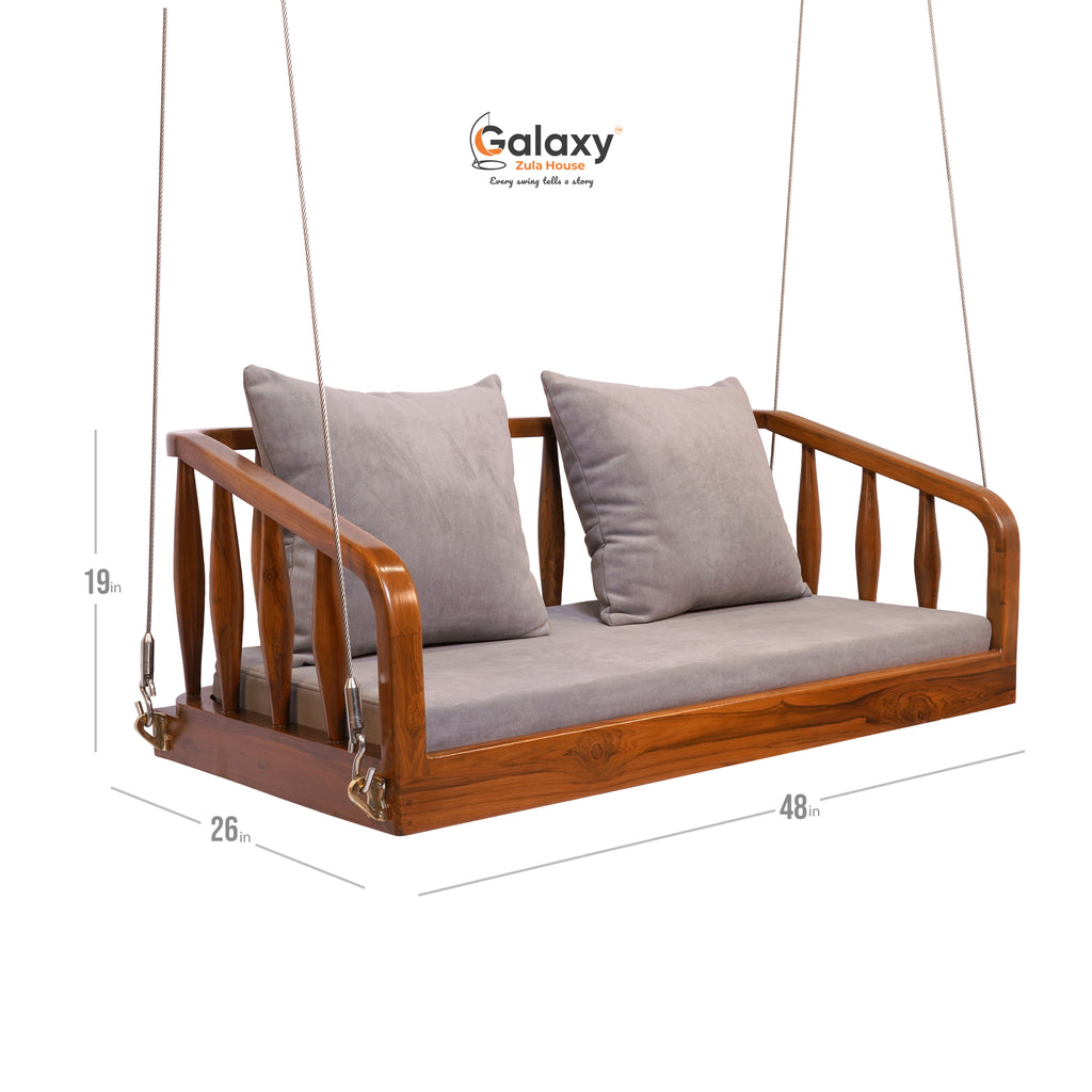 Wooden Velan Pattern Swing