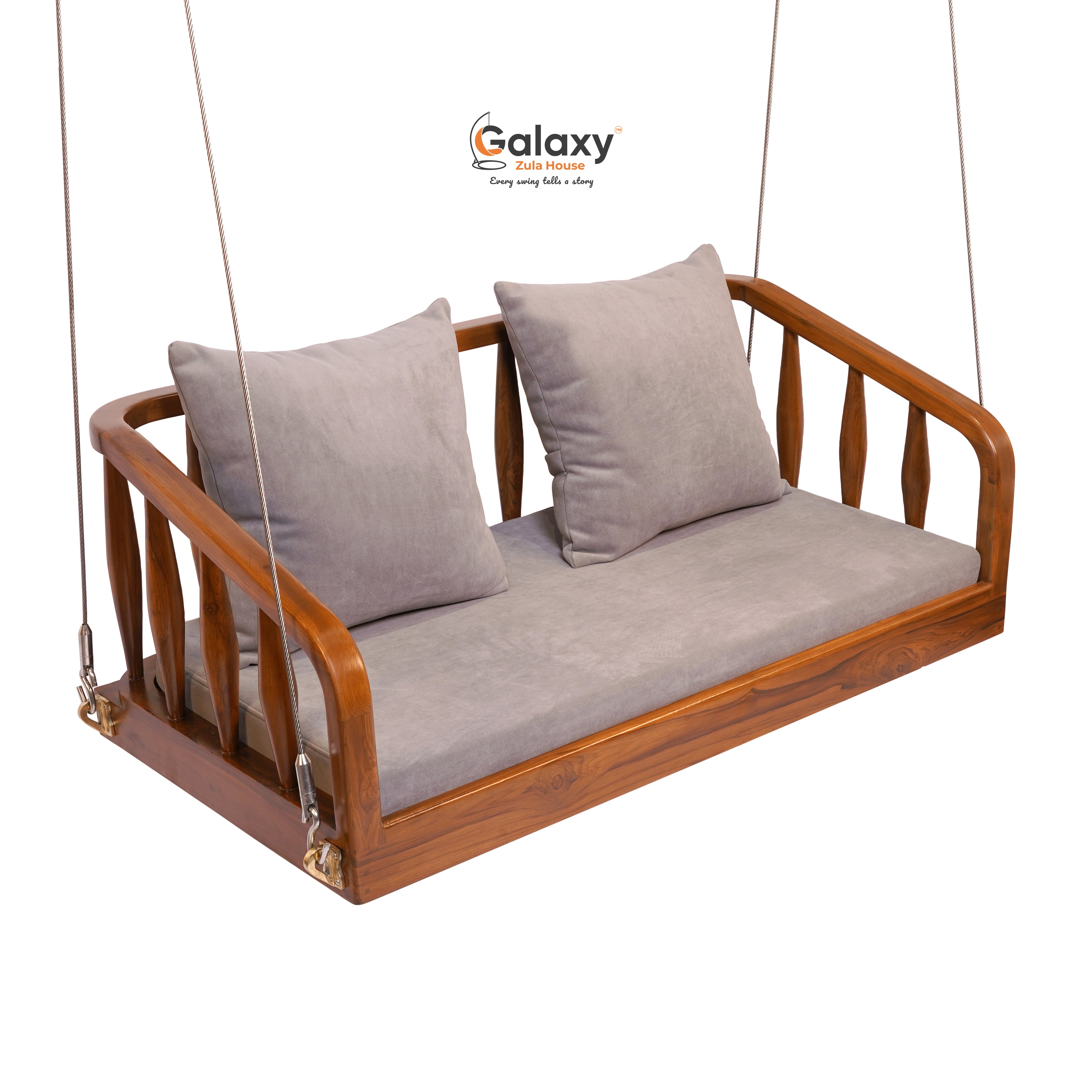 Wooden Velan Pattern Swing