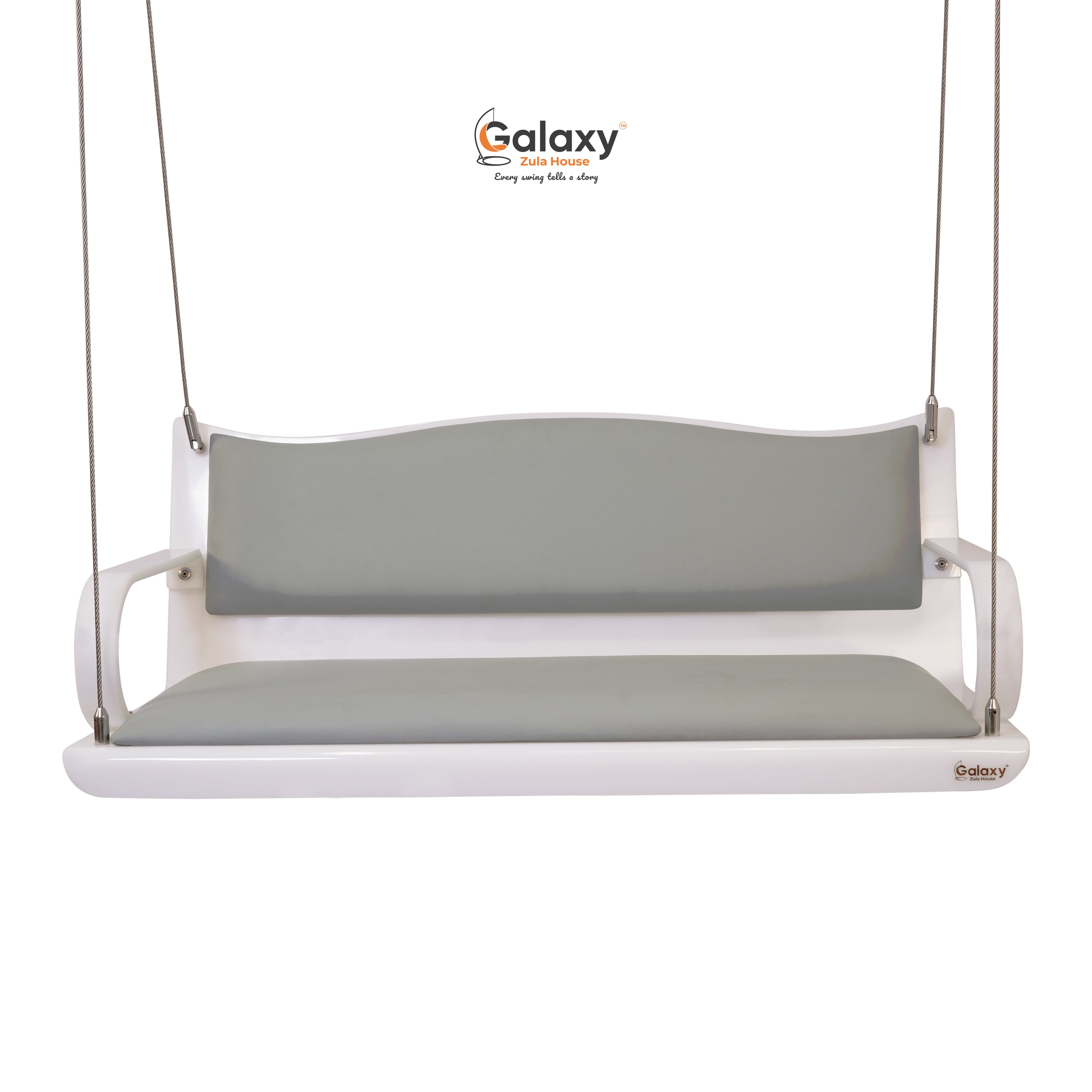 Acrylic Rajwadi Fix Pattern – Milky White Swing