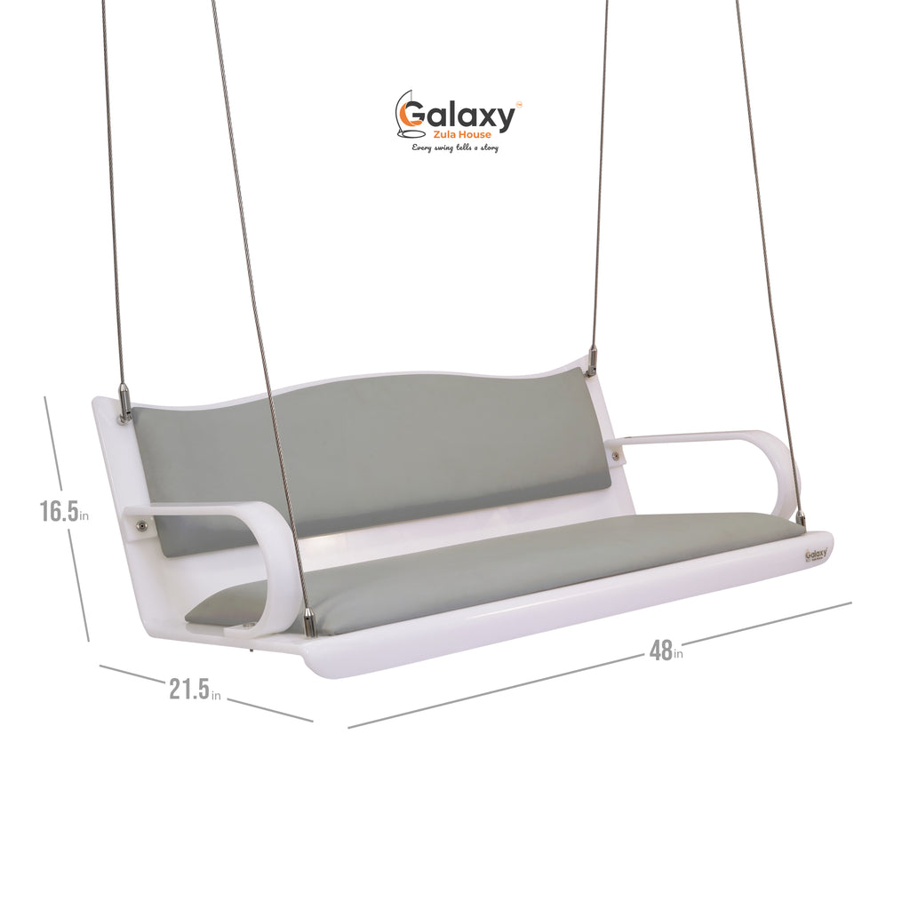 Acrylic Rajwadi Fix Pattern – Milky White Swing