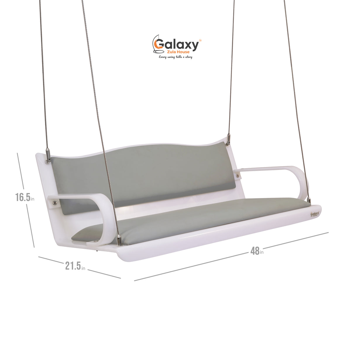 Acrylic Rajwadi Fix Pattern – Milky White Swing