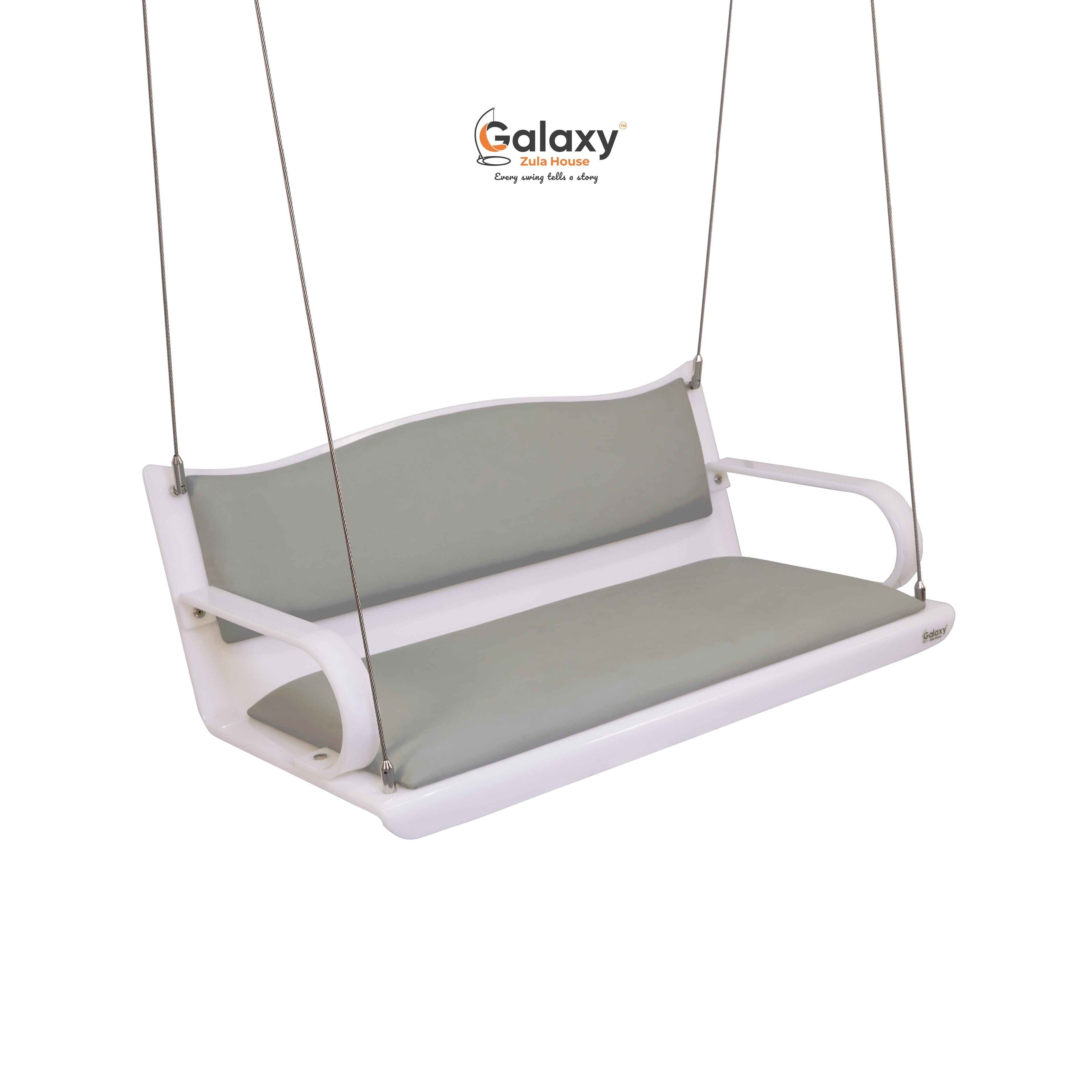 Acrylic Rajwadi Fix Pattern – Milky White Swing