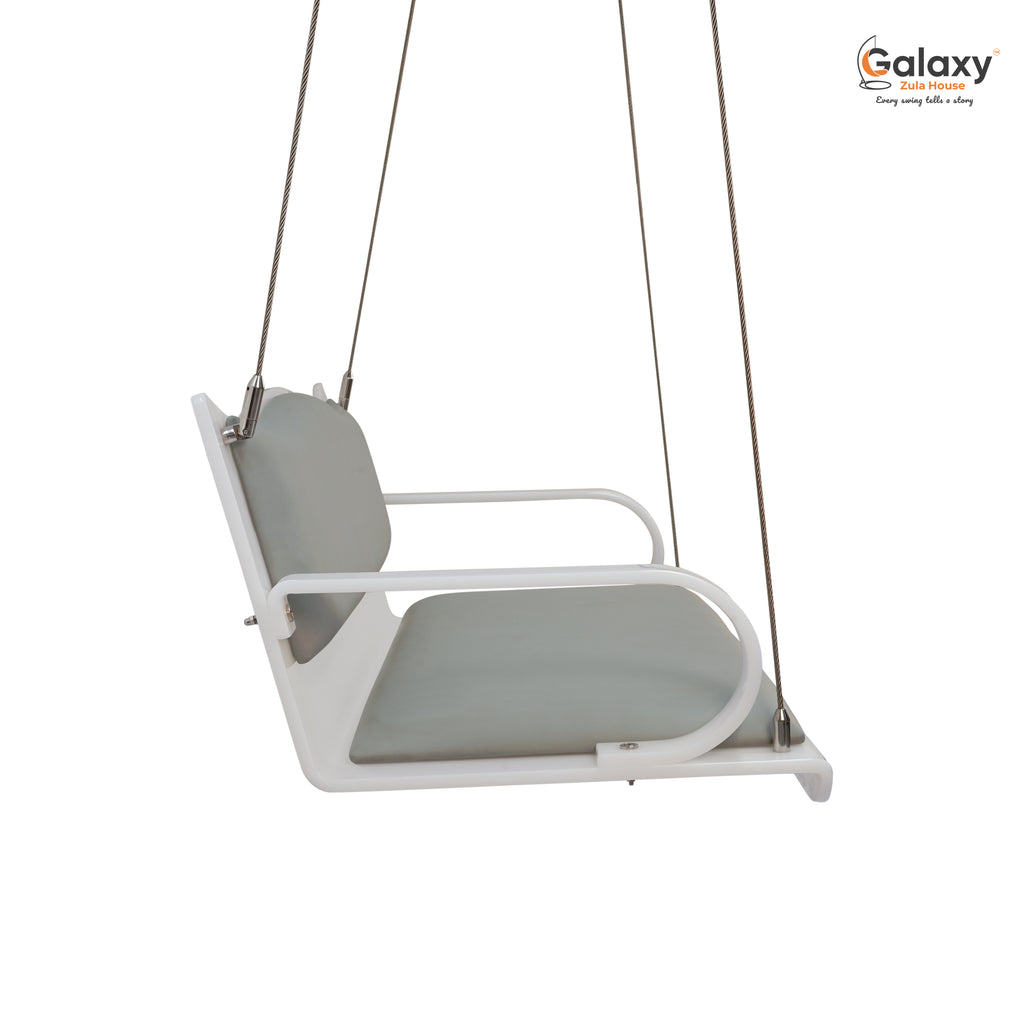 Acrylic Rajwadi Fix Pattern – Milky White Swing