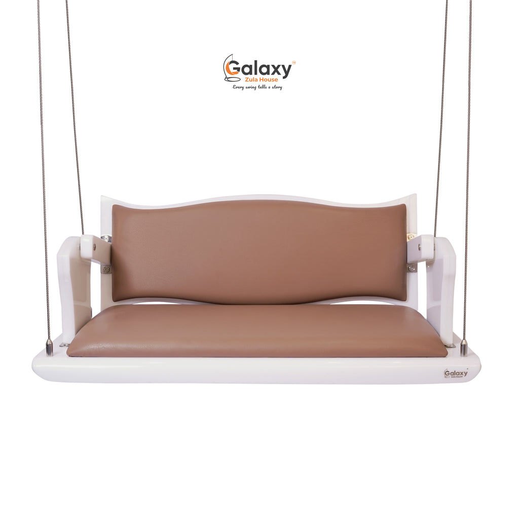 Acrylic Rajwadi Reversible Milky White Swing