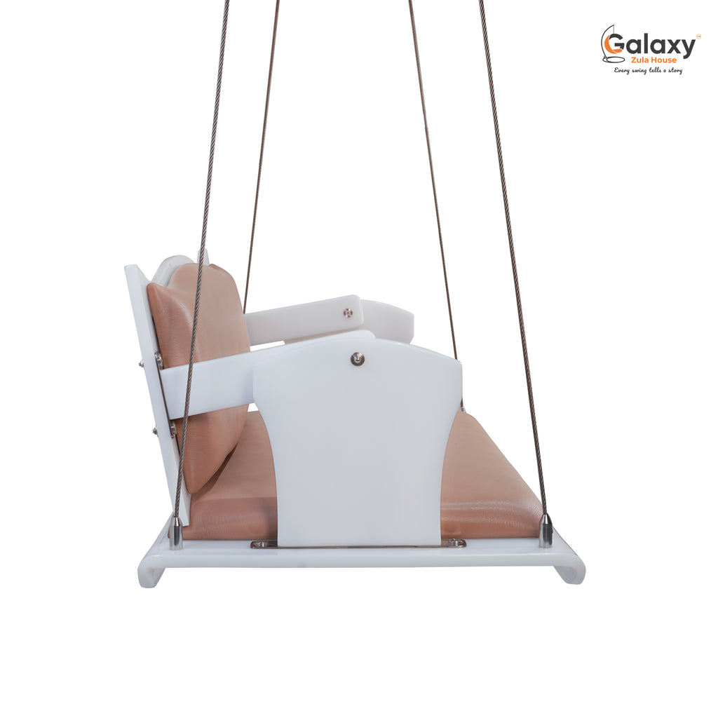 Acrylic Rajwadi Reversible Milky White Swing