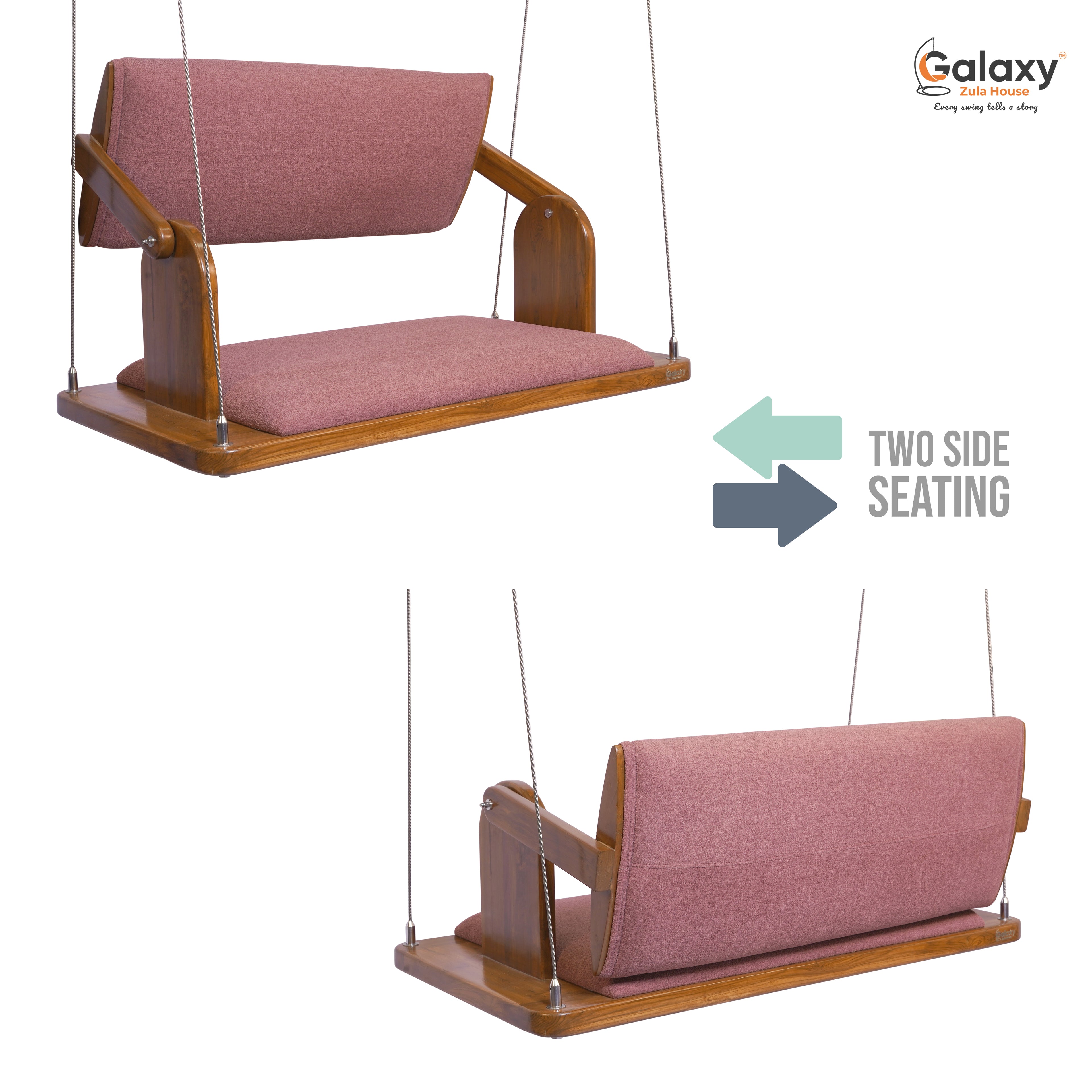 Wooden Machhali Pattern Swing