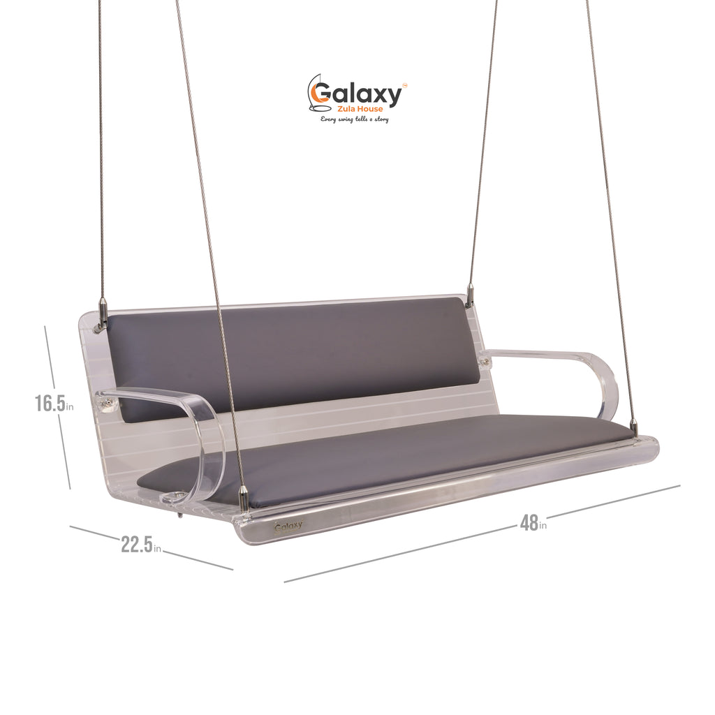 Acrylic Fix Clear White Line Swing