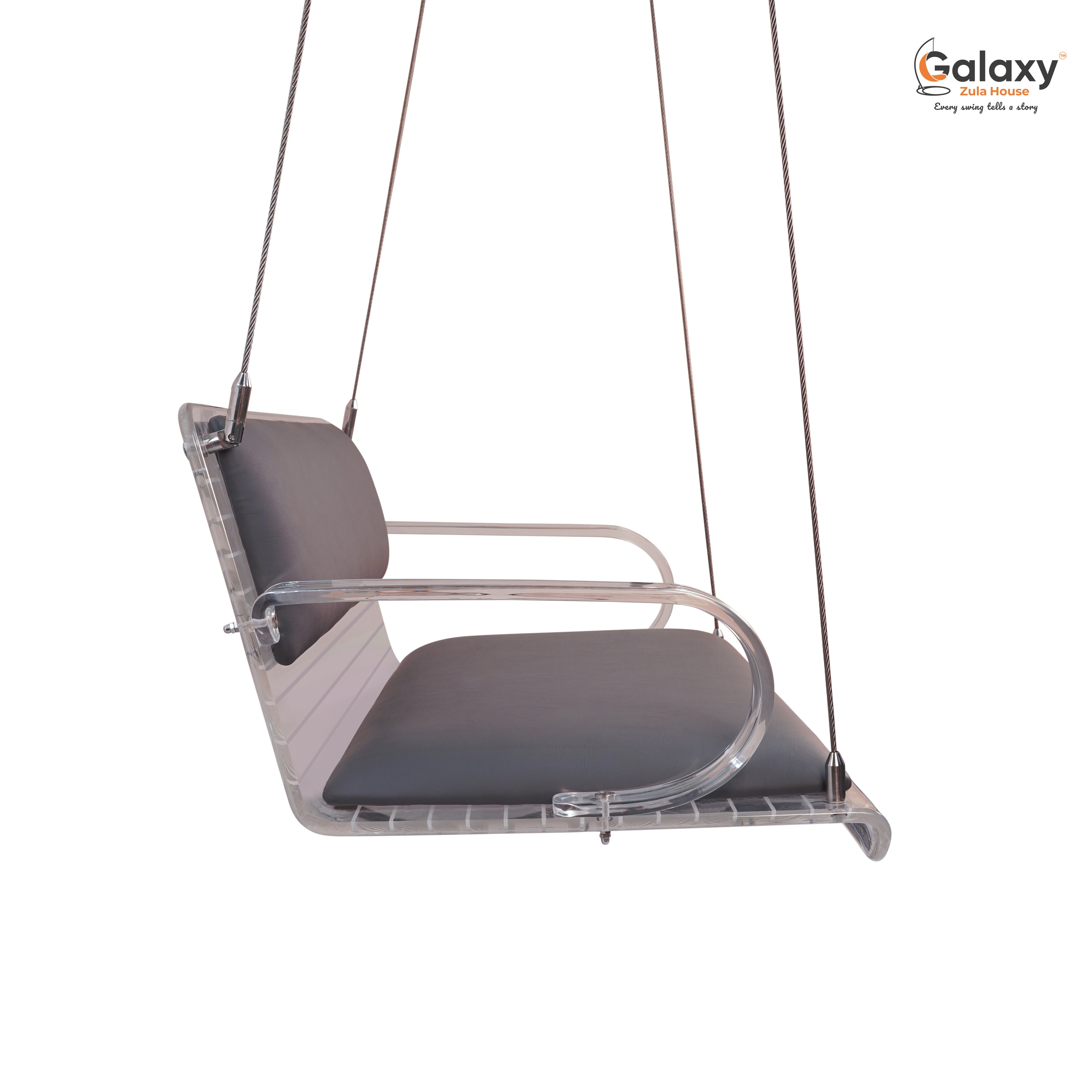 Acrylic Fix Clear White Line Swing