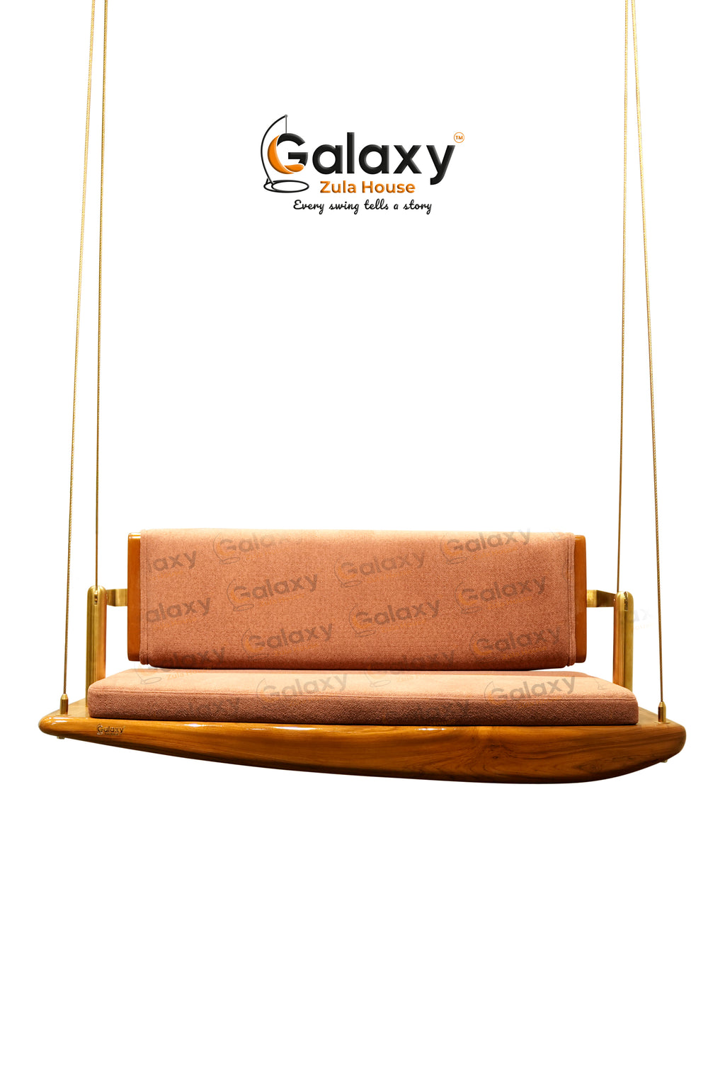 Wooden Luxury Curve Khat Reversible Swing