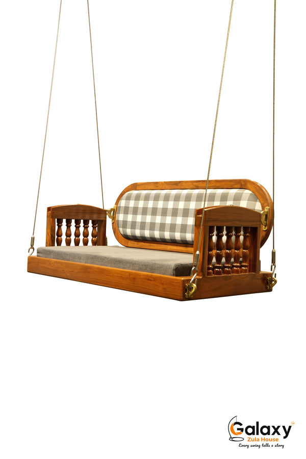 Wooden Owal Back Kajukatri Revarsable Pattern
