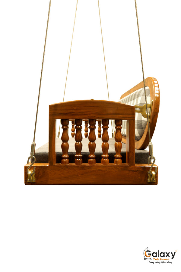 Wooden Owal Back Kajukatri Revarsable Pattern