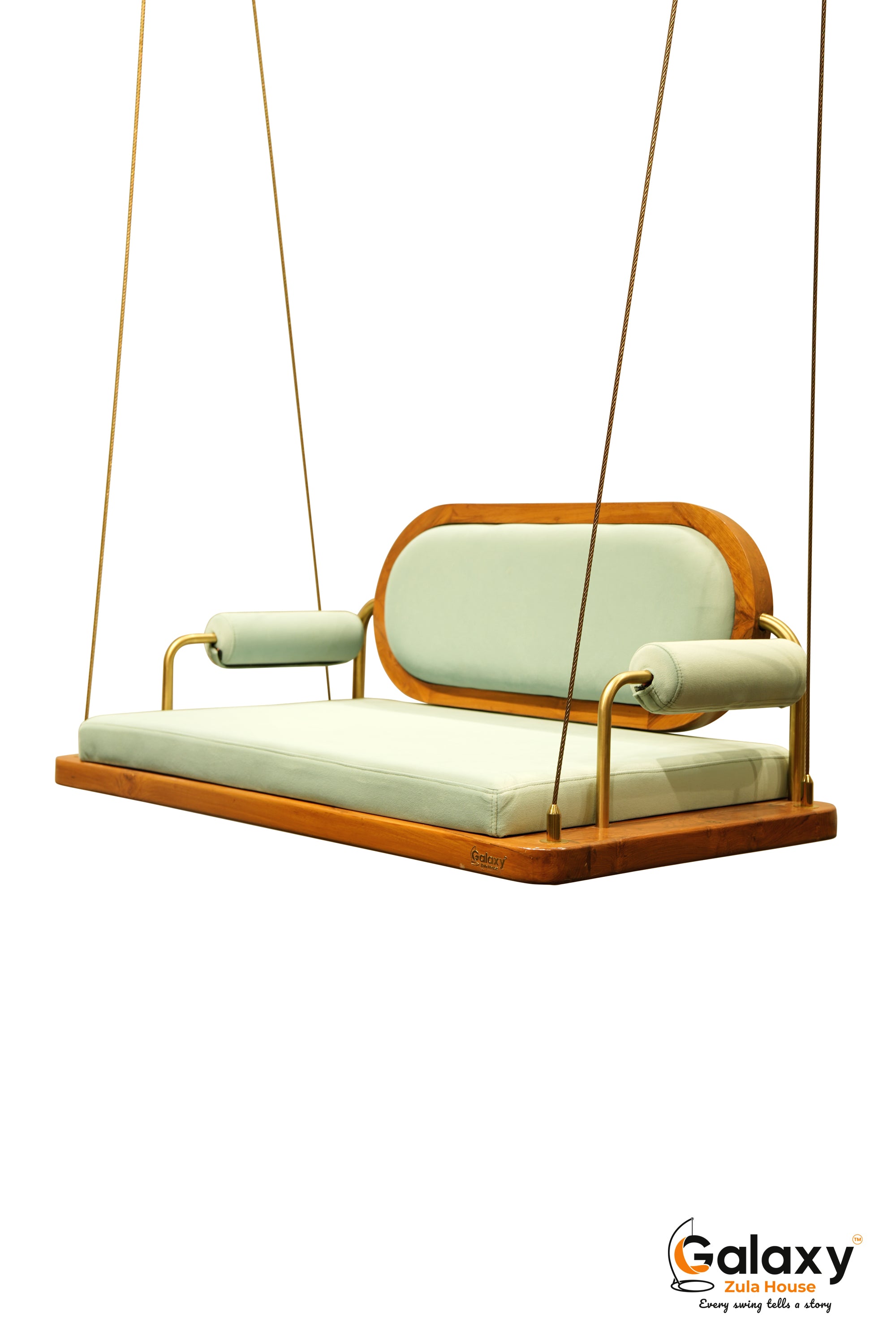 wooden base pvd gold finish capsul pattern swing