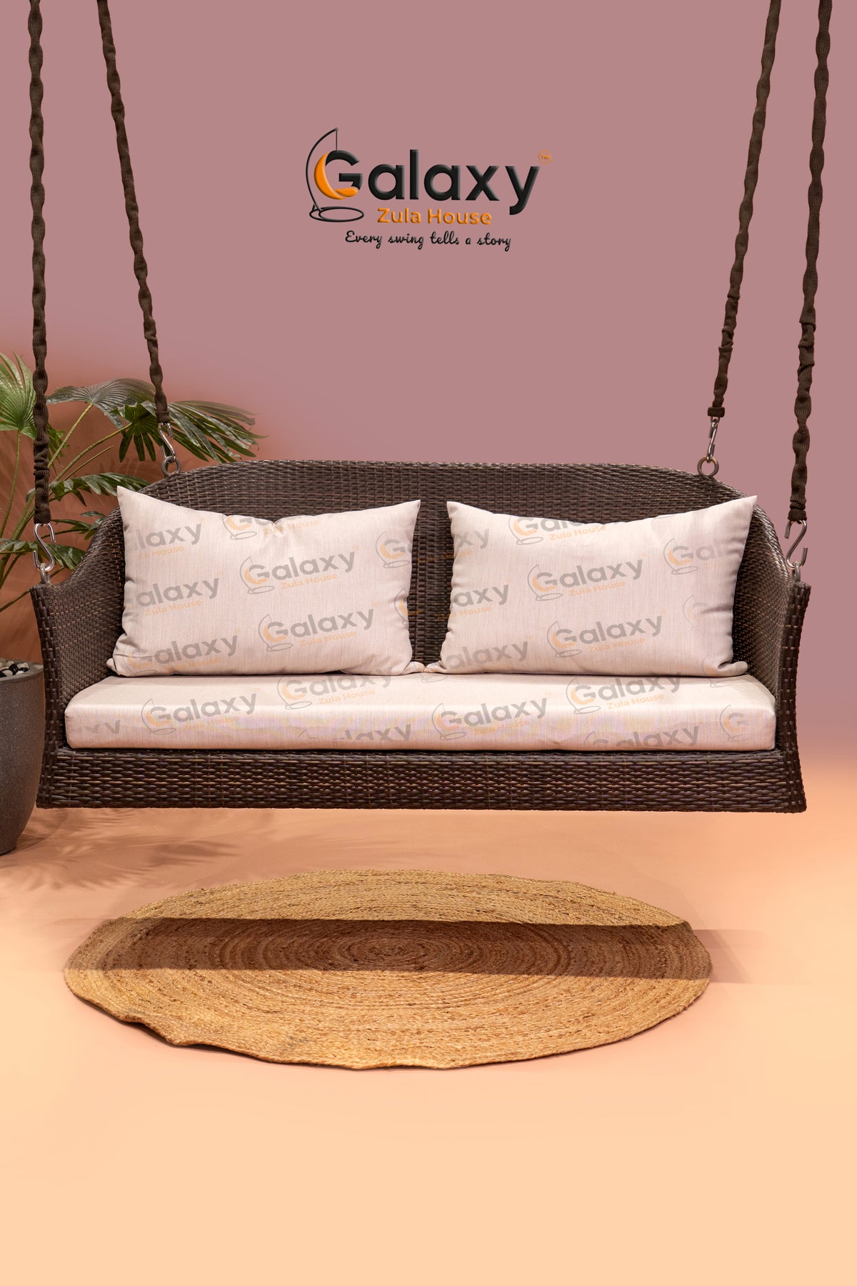 Eden Aluminium Frame Wicker Swing Main image
