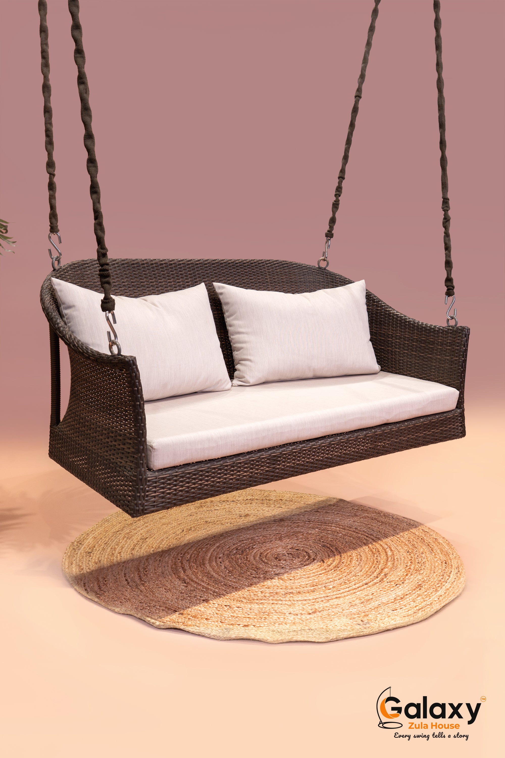 Eden Aluminium Frame Wicker Swing