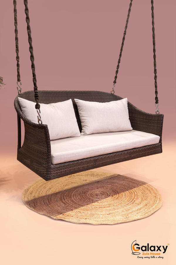 Eden Aluminium Frame Wicker Swing