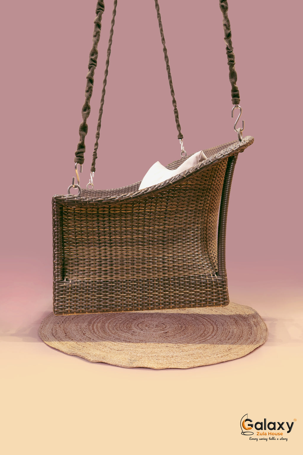 Eden Aluminium Frame Wicker Swing