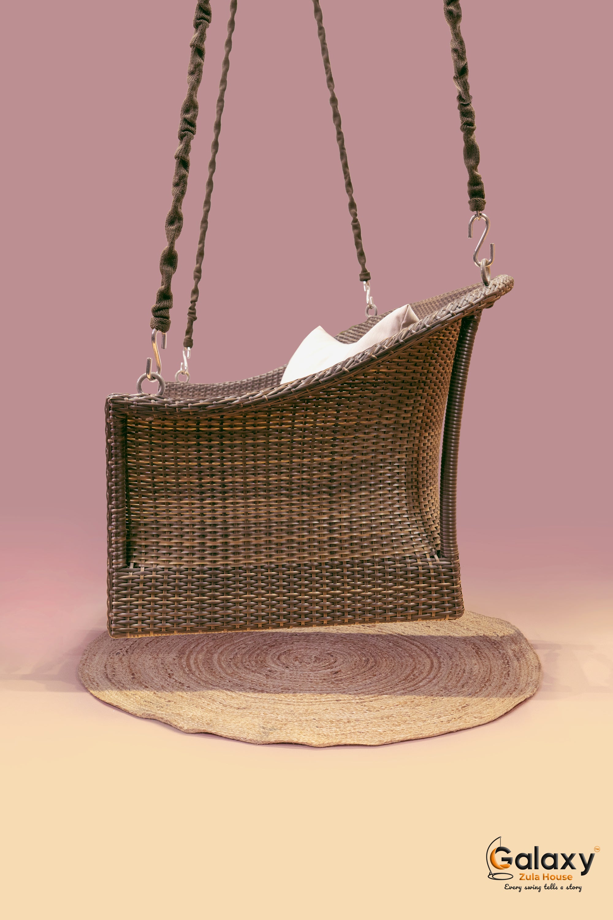 Eden Aluminium Frame Wicker Swing