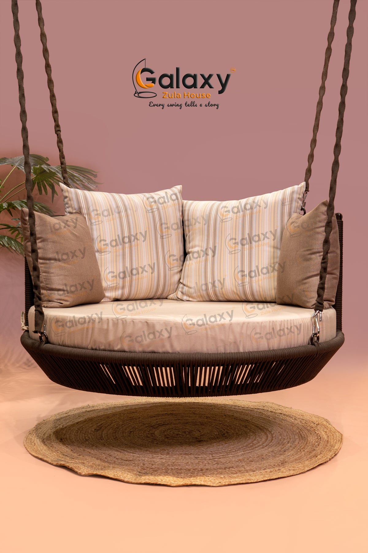 Oasis Aluminium Outdoor Round Swing Main image