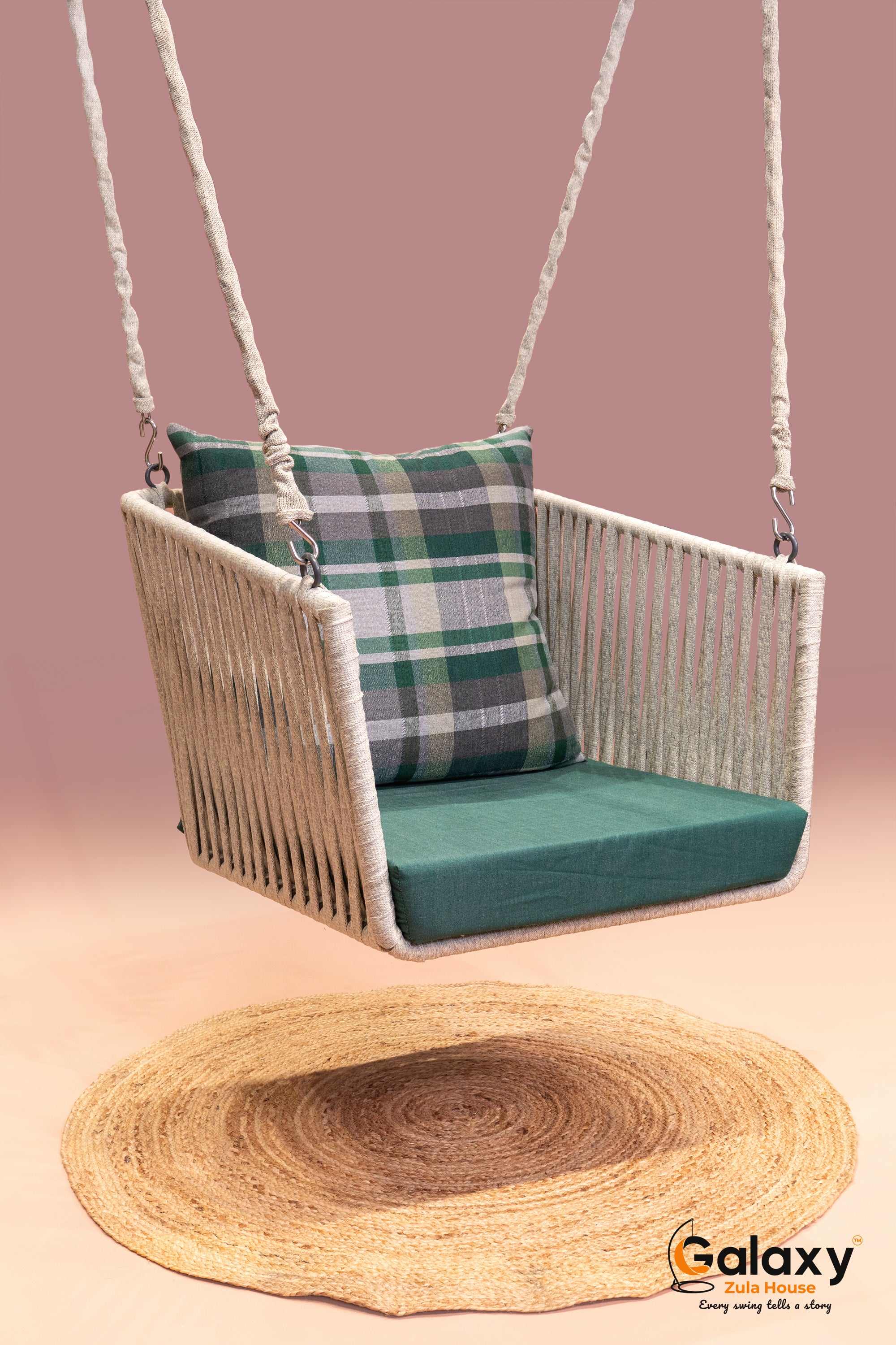 Noble Aluminium Frame Square Single Patti Swing