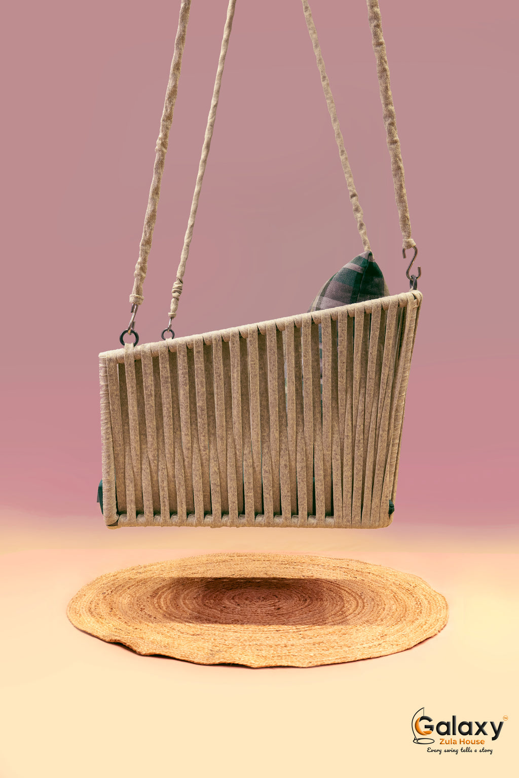 Noble Aluminium Frame Square Single Patti Swing