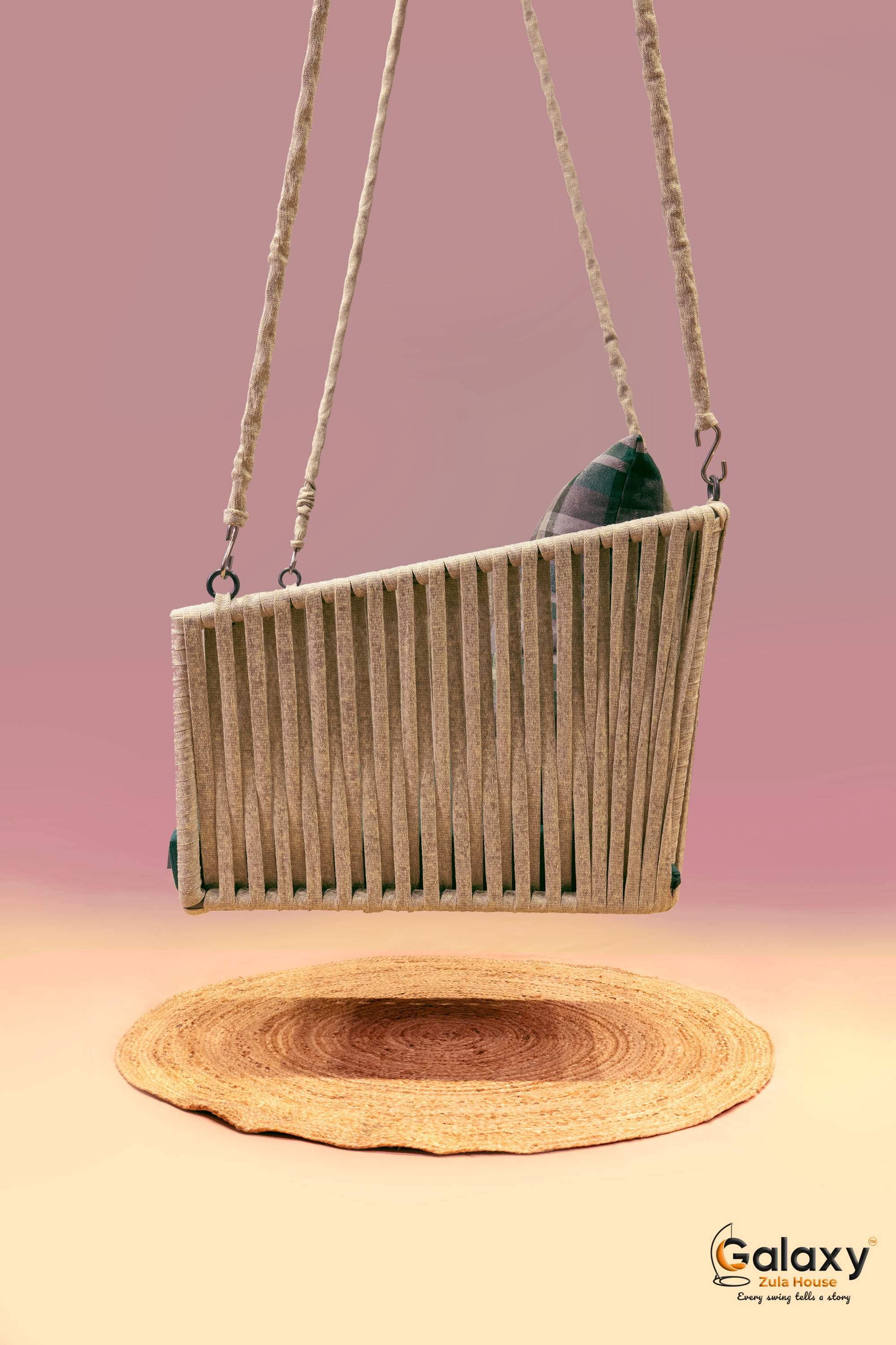 Noble Aluminium Frame Square Single Patti Swing