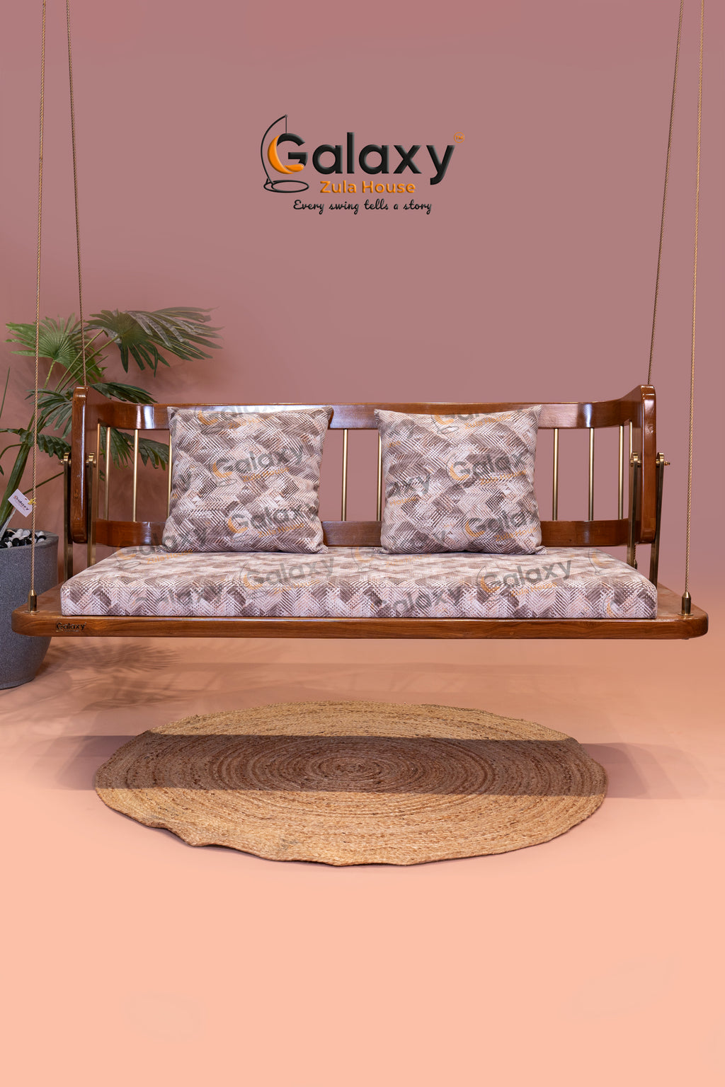 wooden pvd pipe revarsable swing