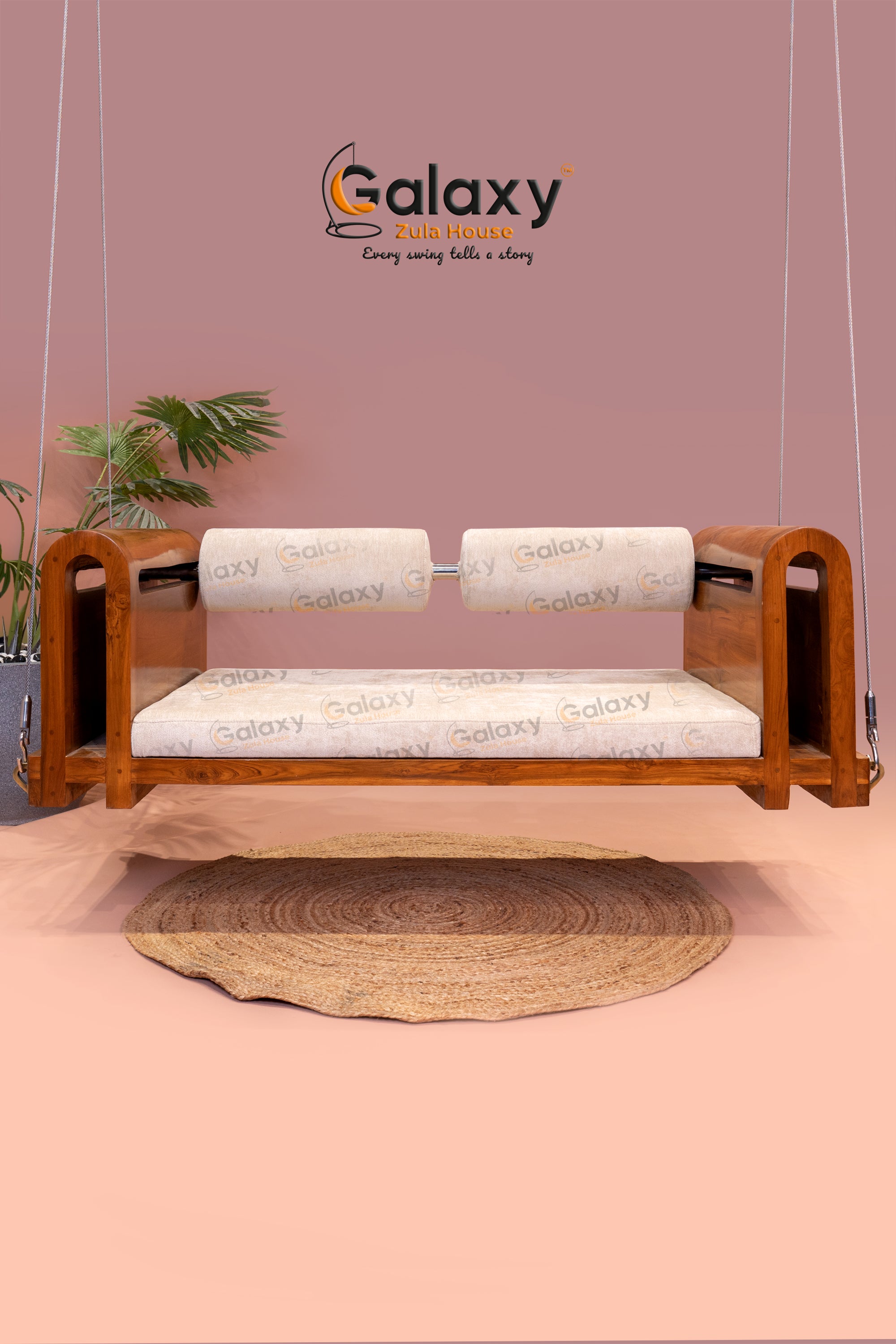 wooden giant roller swing