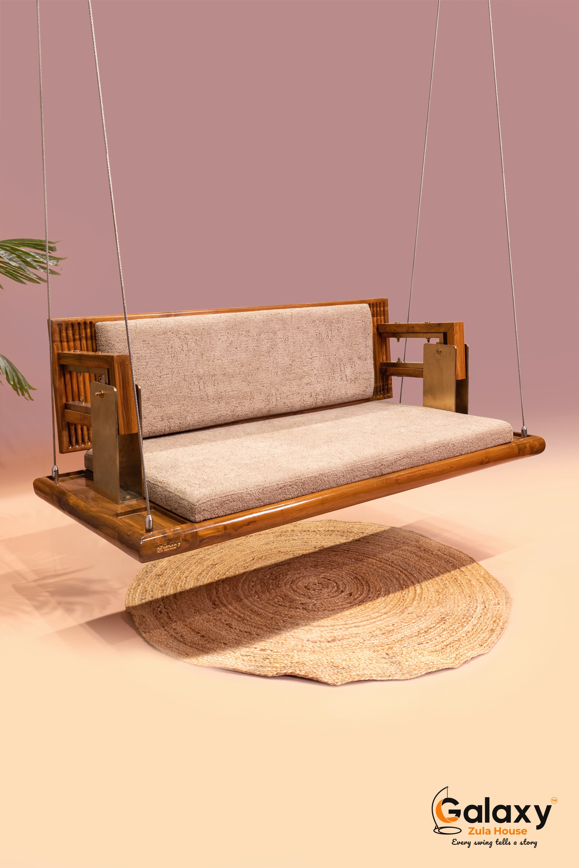 wooden lalji pattern swing