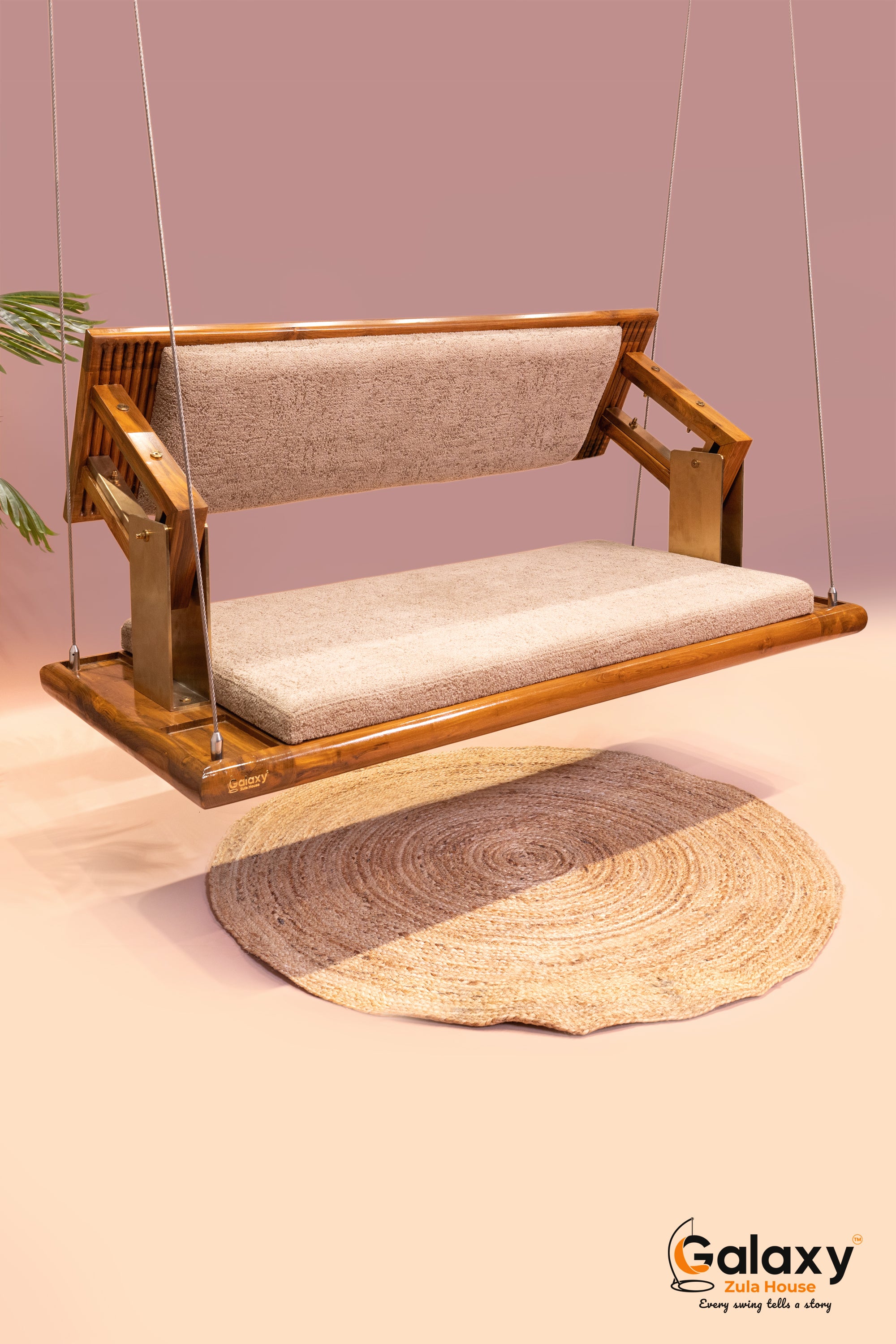 wooden lalji pattern swing