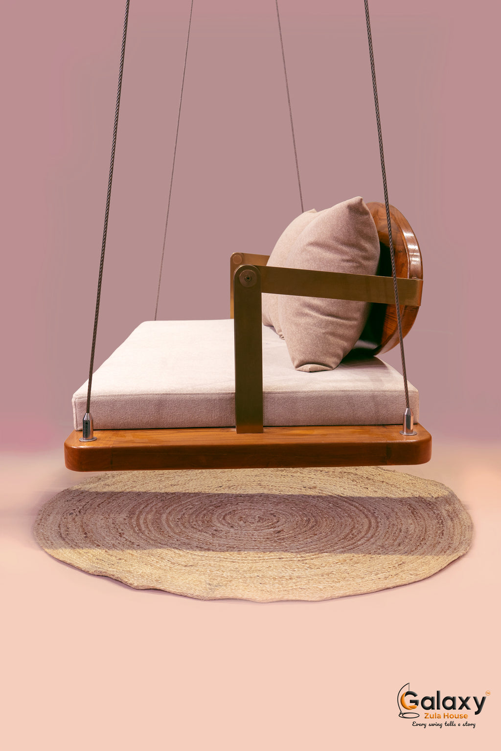 wooden pvd owal back swing