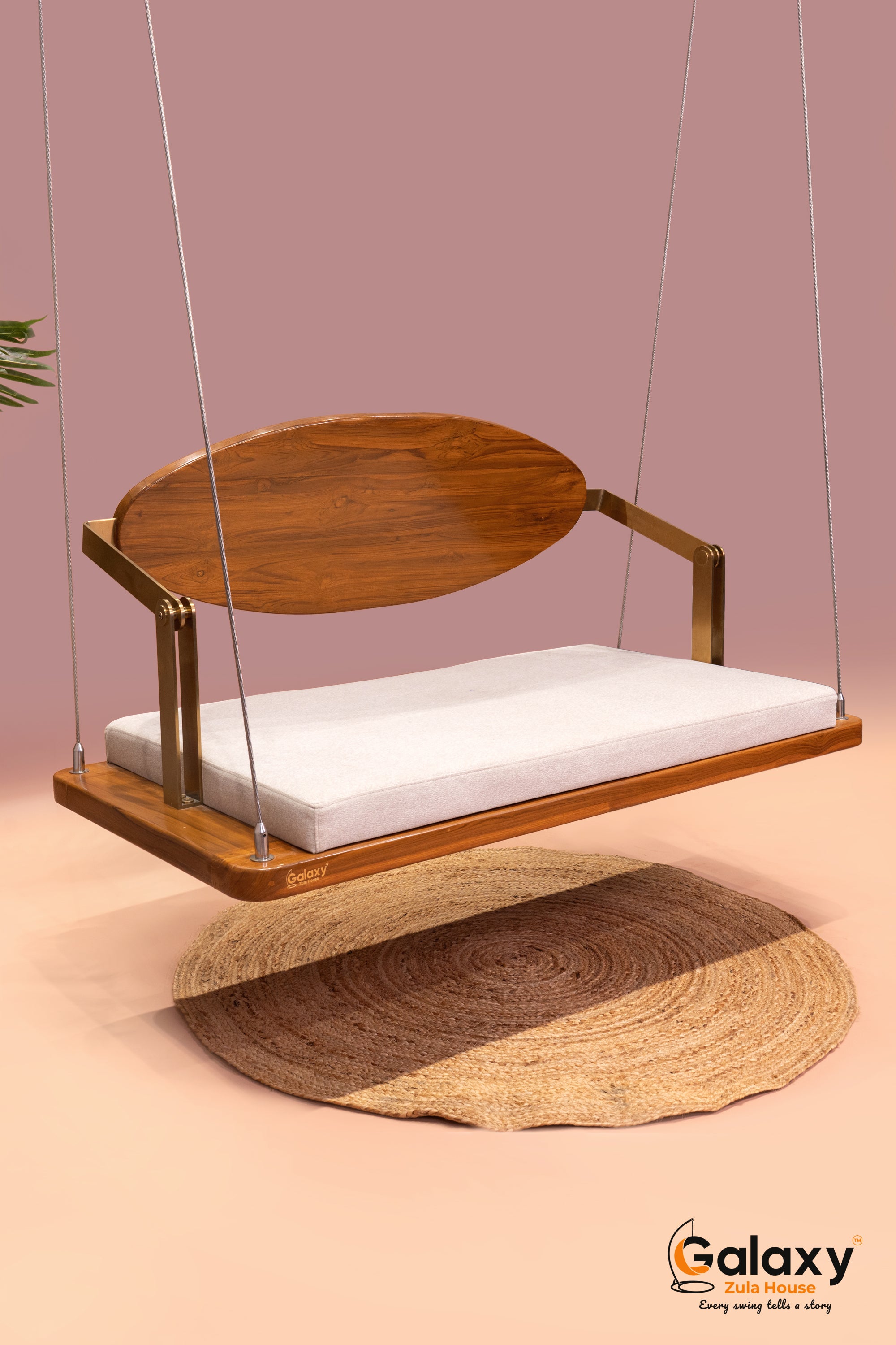wooden pvd owal back swing