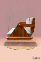 wooden triangle machhli pattern swing