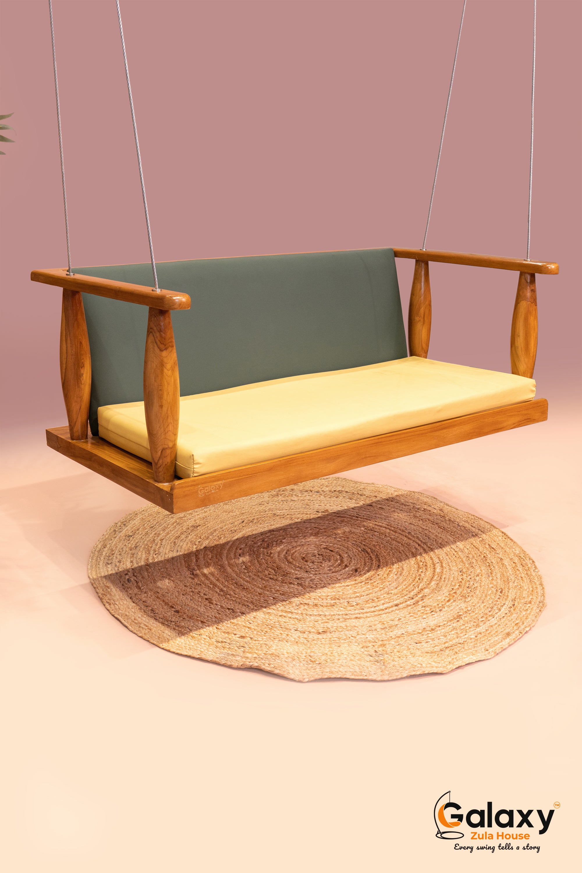 wooden fix back big velan swing