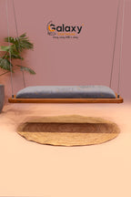 wooden khat with gadi swing