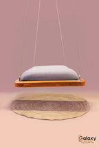 wooden khat with gadi swing